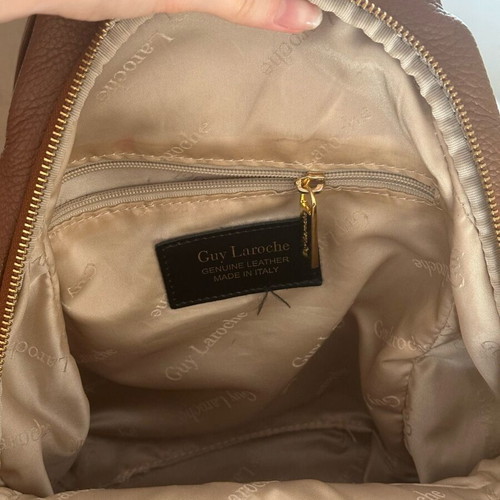 Guy Laroche leather brown backpack like new