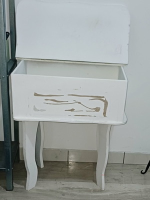 Παιδικό ξύλινο μπουντουάρ μεταχειρισμένο, λευκό με αποθηκευτικό χώρο