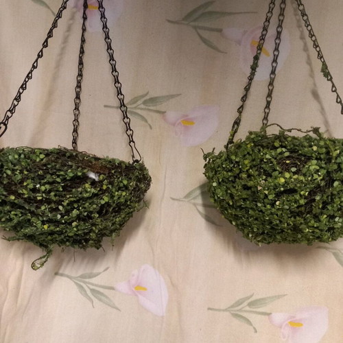 Hanging flower pots used, set of two