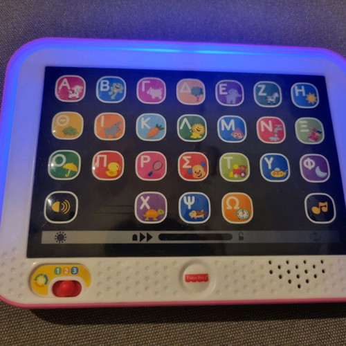 Fisher Price pink tablet used, educational baby toy