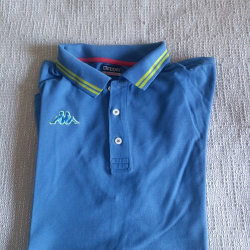 Kappa men's polo shirt used, size XL, blue