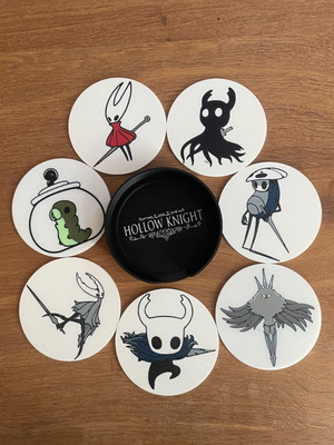 Hollow Knight collectible coasters set of 7 new