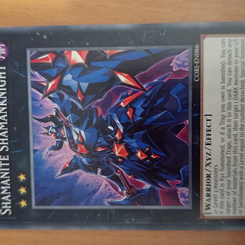 Yu-Gi-Oh Shamanite Shamanknight XYZ monster fusion card