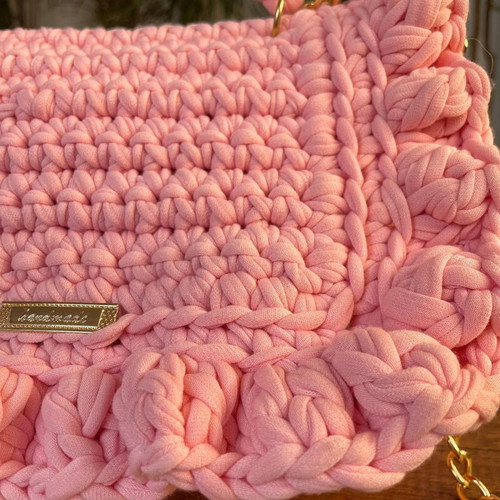 Handmade shoulder bag new in sweet pink color