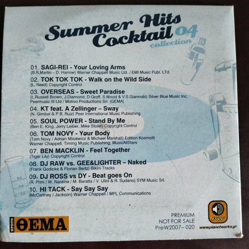 Summer Hits Cocktail used, pack of 3 CDs