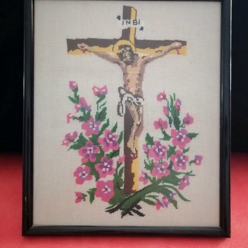 Embroidered frame