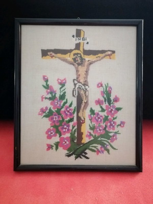 Embroidered frame