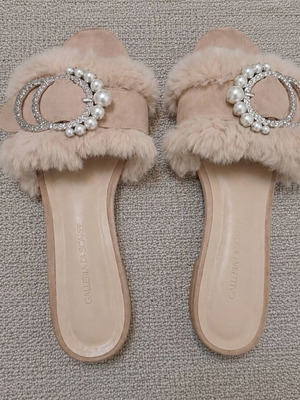 Galleria Di Scarpe women's leather mules size 41 like new beige