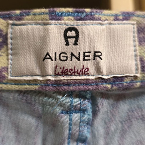 Aigner cotton high-waist cropped pants like new, multicolor, size S-M