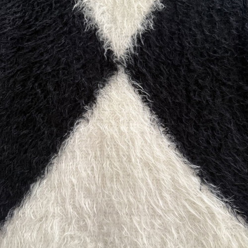 Alouette Kids' Black and White Fluffy Cardigan Size 140 cm Like New