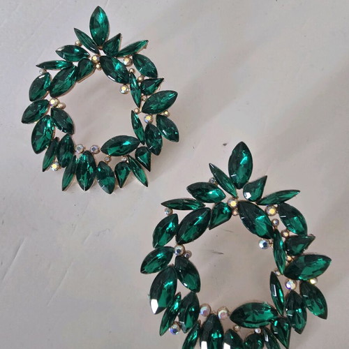Apefthon earrings green all strass new