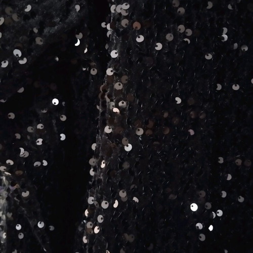 Sinsay blouse in sweatshirt style with sequins used, black size M