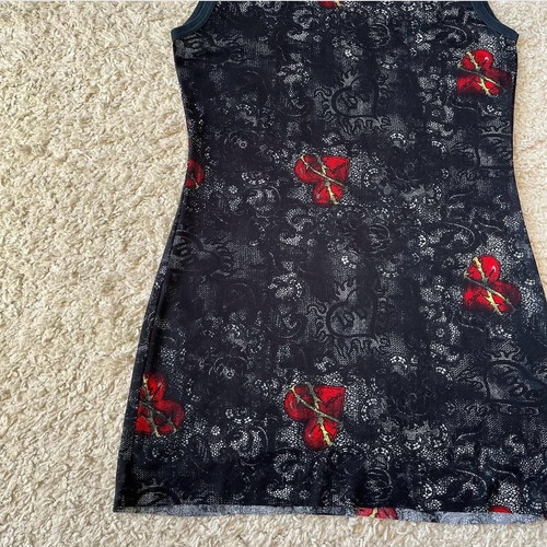 Turtleneck dress short black with patterns used