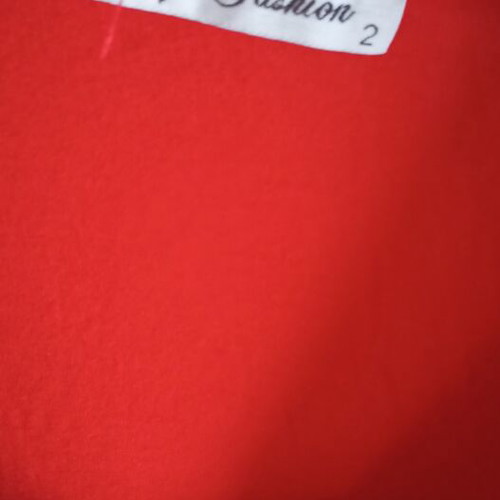 Red women's blouse Top Fashion like new with metallic detail size 2