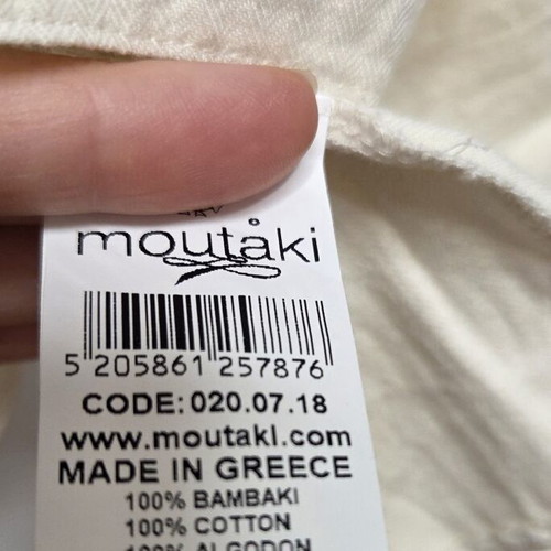 Moutaki dress like new, 100% cotton, size S/M, black and white