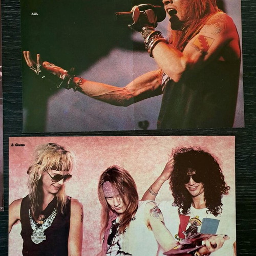 Guns N Roses pack of 12 unused posters Bleck Manina hard rock