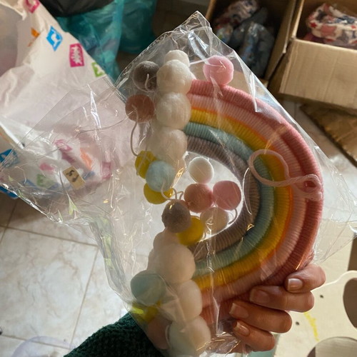 Knitted hanging rainbow new