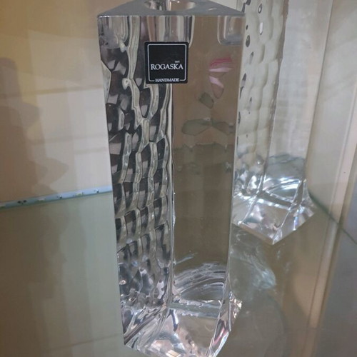 Rogaska Singapore Crystal Candlesticks new set of two
