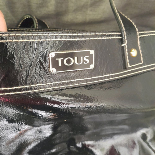 Tous shoulder bag black glossy like new