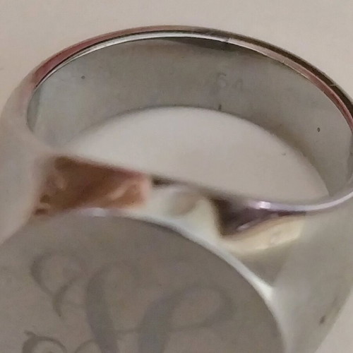 Tommy Hilfiger chevalier ring stainless steel like new, size 54