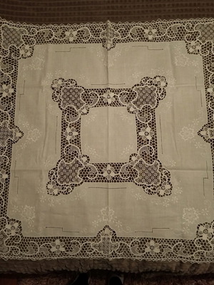 Kipour linen set new with 85×85 square and 55×55 napkins