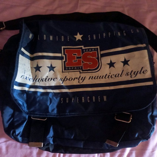 Vintage ES Sport shoulder bag like new, nautical retro style