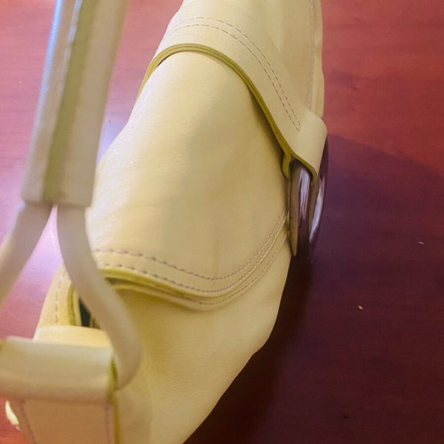 Andrea Mabiani leather bag like new, lemon color, croissant shape