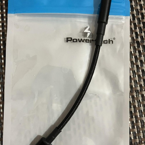 Powertech CAB-UC069 charging cable USB-C to 5.5×2.1mm 15cm new black