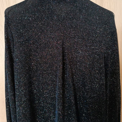 Mango party blouse like new, size M, navy blue