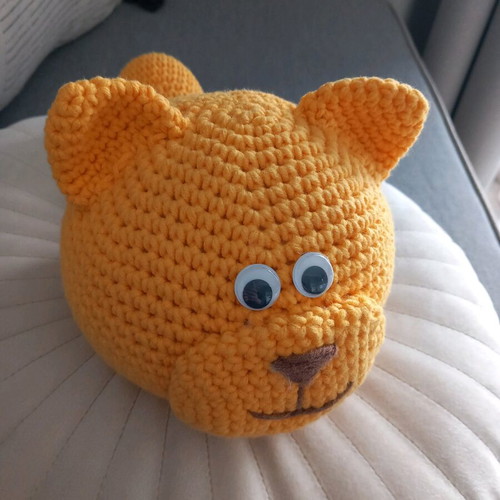 Cat toy handmade knitted doll new