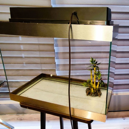 Marina Aquarium Set used with stand, lighting, bowl, and decoration