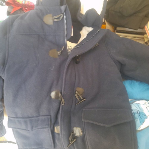 Montgomery style teenage coat blue dark, almost unworn, Energiers