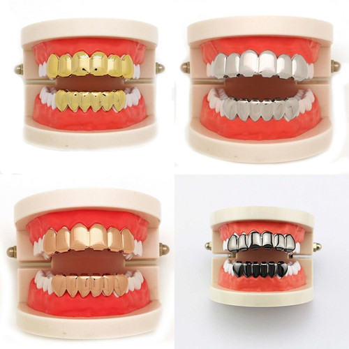 Grillz full set rapper and hip hop teeth new, 4 color options