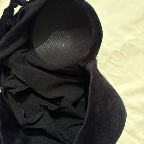 Dress black mini velvet with built-in cups used, size XS
