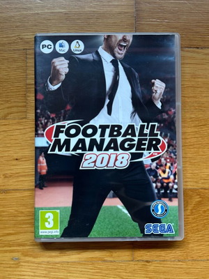 Football Manager 2018 PC used, small crack on case