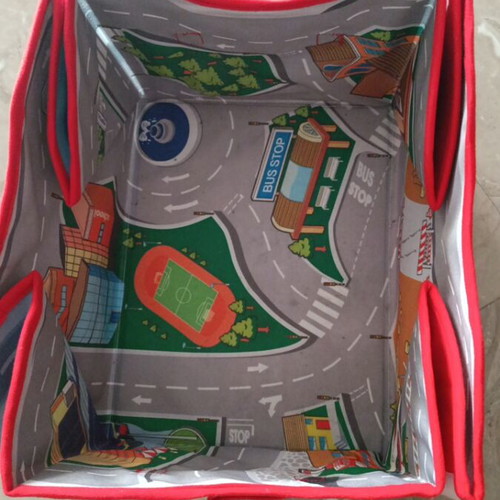 Toy box racetrack used