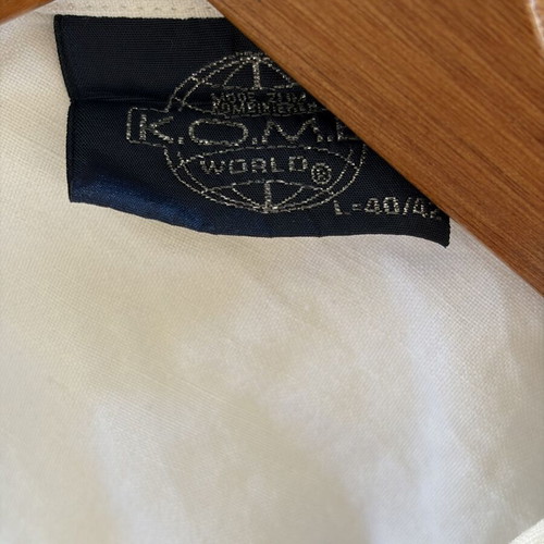 Vintage K.O.M.B.I. World Ruched Sleeveless Linen Blend Top like new, white