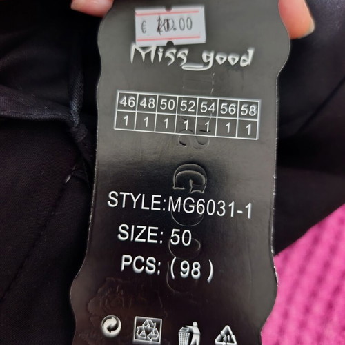 Black women's summer pants, size 5XL / 50 / 22