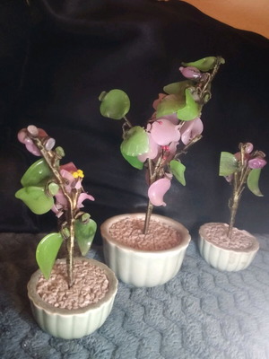 Decorative flowerpots set of 3 pieces