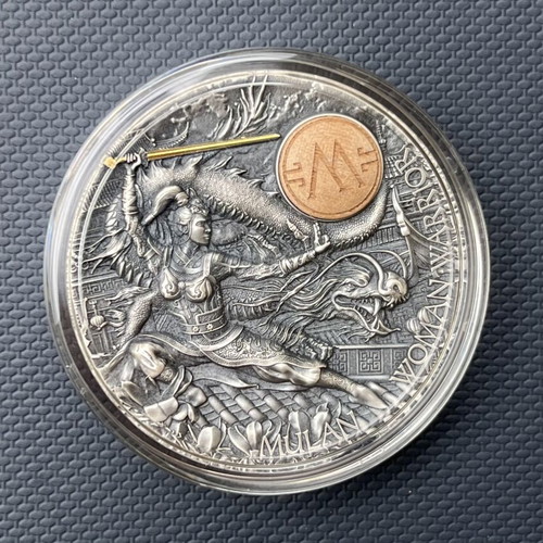 Silver coin Great Warriors Mulan new, limited edition 555 pcs