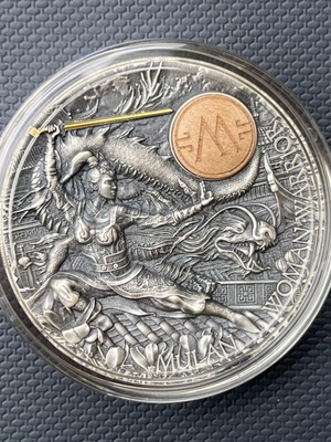 Silver coin Great Warriors Mulan new, limited edition 555 pcs