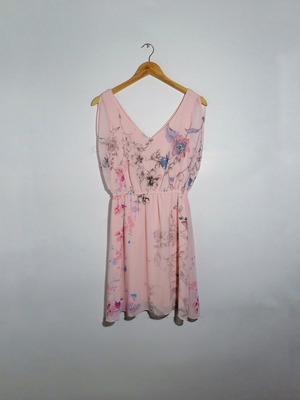 Lavand dress used, spring style, pink, size S