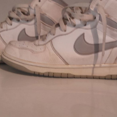 Nike leather boots used, white, size 42