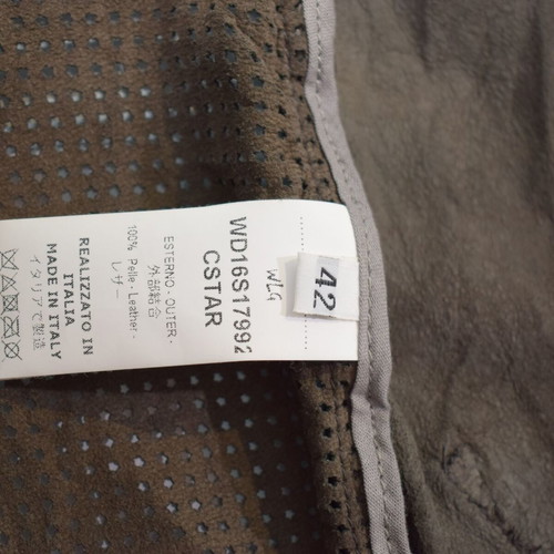 WLG by Giorgio Brato leather perforated vest taupe grey IT 42