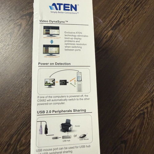 Aten CS682 2-Port USB 2.0 DVI KVM Switch new