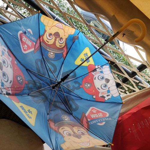 Children's umbrellas used, yellow and black