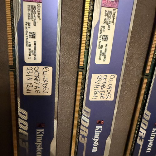Kingston HyperX Blu 12GB DDR3 RAM used, 6x2GB 1600MHz