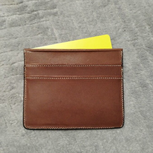 Leather handmade card wallet like new, tan color