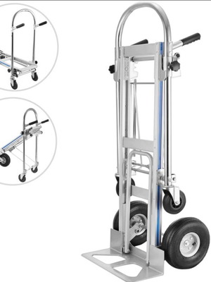 VEVOR 3-in-1 Aluminum Folding Hand Truck Trolley Cart