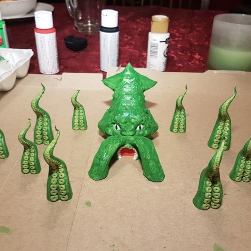 DnD Miniature Kraken new, 3D printed PLA+